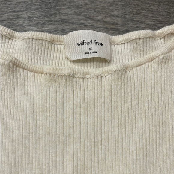 Wilfred Free Cream Ribbed Dress - Picture 2 of 6